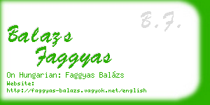 balazs faggyas business card